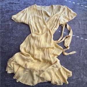 Samsoe Samsoe Adele Tonal Jacquard SS Wrap Dress